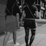 Photo denim skirt