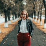 Photo red pants